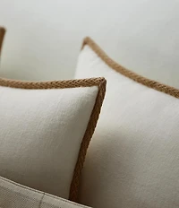 Ralph Lauren Tyler Collection Lucas Braided Jute Trimmed Euro Sham