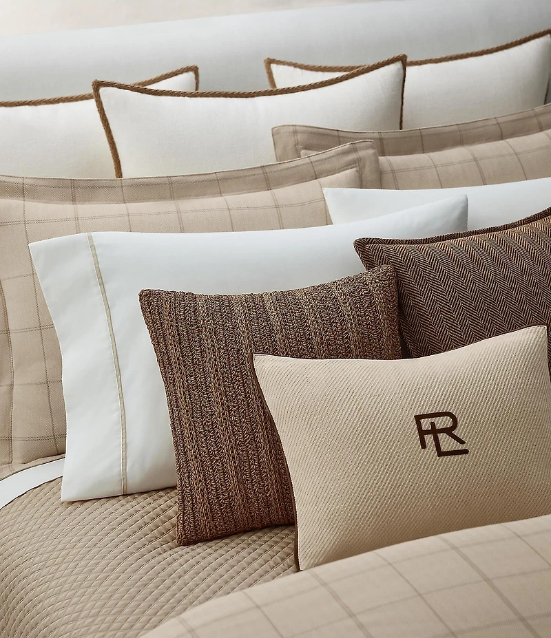 Ralph Lauren Tyler Collection Lucas Braided Jute Trimmed Euro Sham