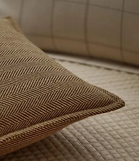 Ralph Lauren Tyler Collection Olson Herringbone Pattern Throw Square Pillow