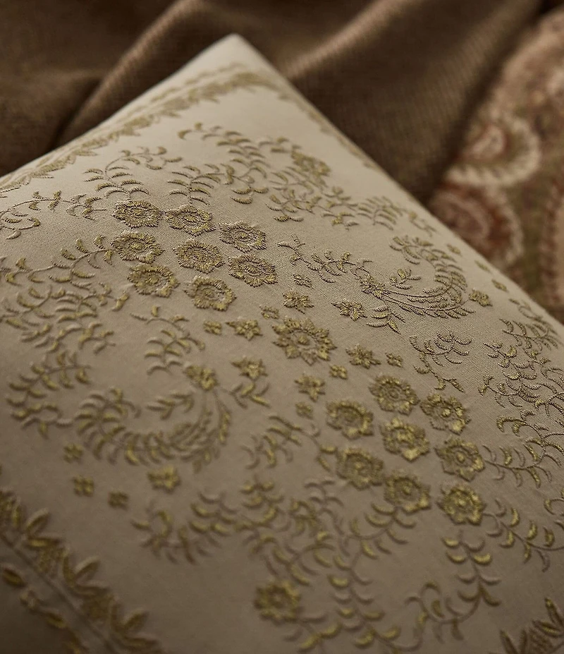 Ralph Lauren Vandership Embroidered Floral Square Pillow