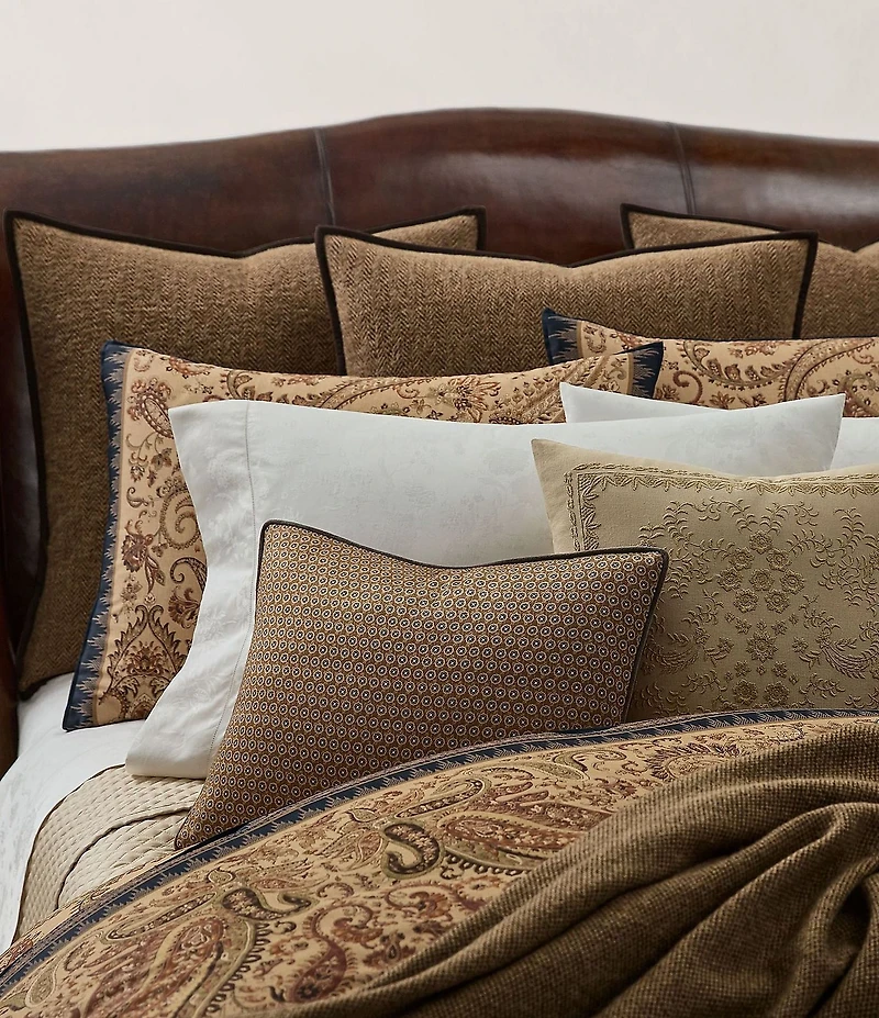 Ralph Lauren Vandership Embroidered Floral Square Pillow