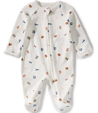 Ralph Lauren Baby Girls Cotton Strawberry Polo Bear Print Footed Coverall