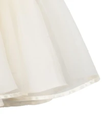 Rare Editions Baby Girls Sleeveless Basketweave-Bodice/Tulle-Skirted Fit-And-Flare Dress
