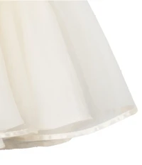 Rare Editions Baby Girls Sleeveless Basketweave-Bodice/Tulle-Skirted Fit-And-Flare Dress