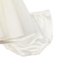 Rare Editions Baby Girls Sleeveless Basketweave-Bodice/Tulle-Skirted Fit-And-Flare Dress