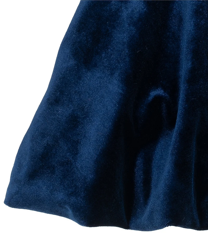 Rare Editions Baby Girls Cap-Sleeve Bubble-Hem Velvet Dress