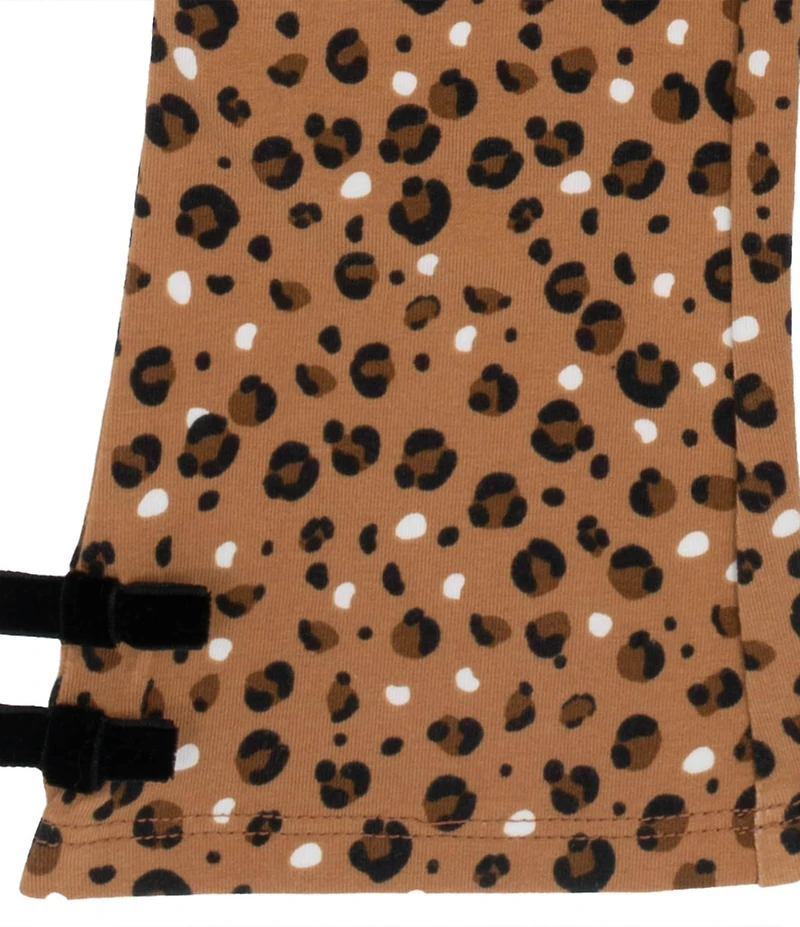 Rare Editions Baby Girls Long-Sleeve Cheetah-Appliqued Fleece Sweatshirt & Cheetah-Printed Knit Leggings Set