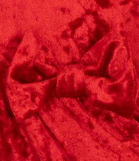 Rare Editions Baby Girls Long-Sleeve Santa Crushed Velvet Tunic Top & Matching Flared-Leg Leggings Set