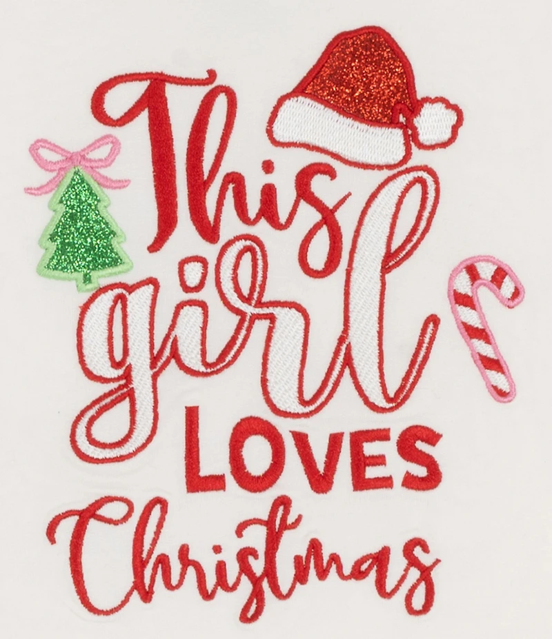 Rare Editions Baby Girls Long-Sleeve This Girl Loves Christmas Bodysuit