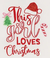 Rare Editions Baby Girls Long-Sleeve This Girl Loves Christmas Bodysuit