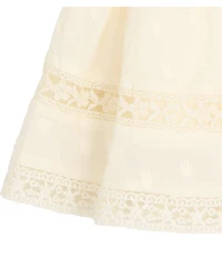Rare Editions Baby Girls Long Sleeve Woven Clip Dot Lace Dress