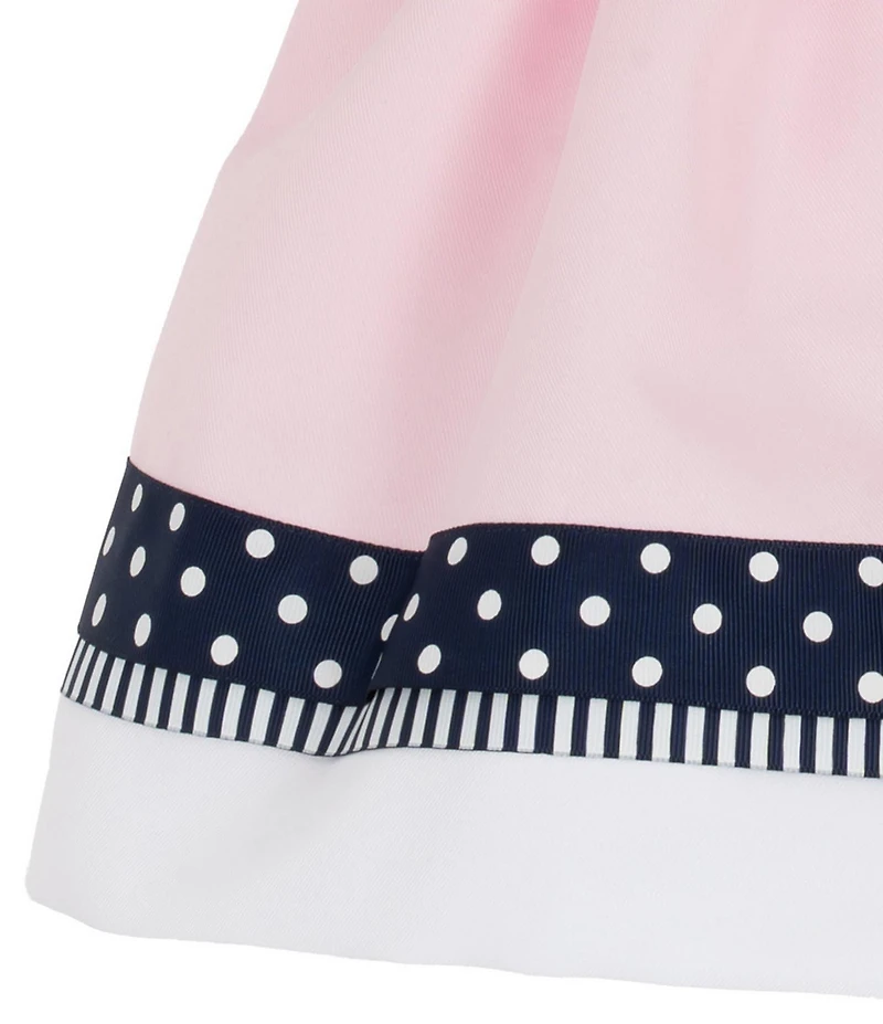 Rare Editions Baby Girls Short Sleeve Nautical-Inspired Sailor Fit-And-Flare Dress