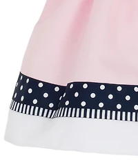 Rare Editions Baby Girls Short Sleeve Nautical-Inspired Sailor Fit-And-Flare Dress