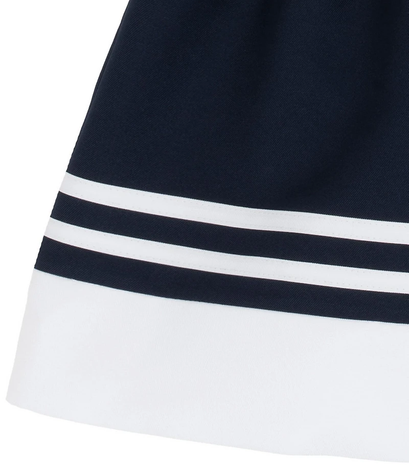 Rare Editions Baby Girls Short Sleeve Nautical-Inspired Sailor Fit-And-Flare Dress
