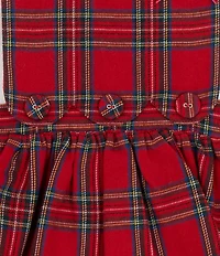 Rare Editions Baby Girls Sleeveless Checked Jumper Dress & Long-Sleeve Bodysuit set