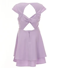 Rare Editions Big Girls Cap-Sleeve Tiered Fit & Flare Dress