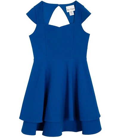 Rare Editions Big Girls Cap-Sleeve Tiered Fit & Flare Dress