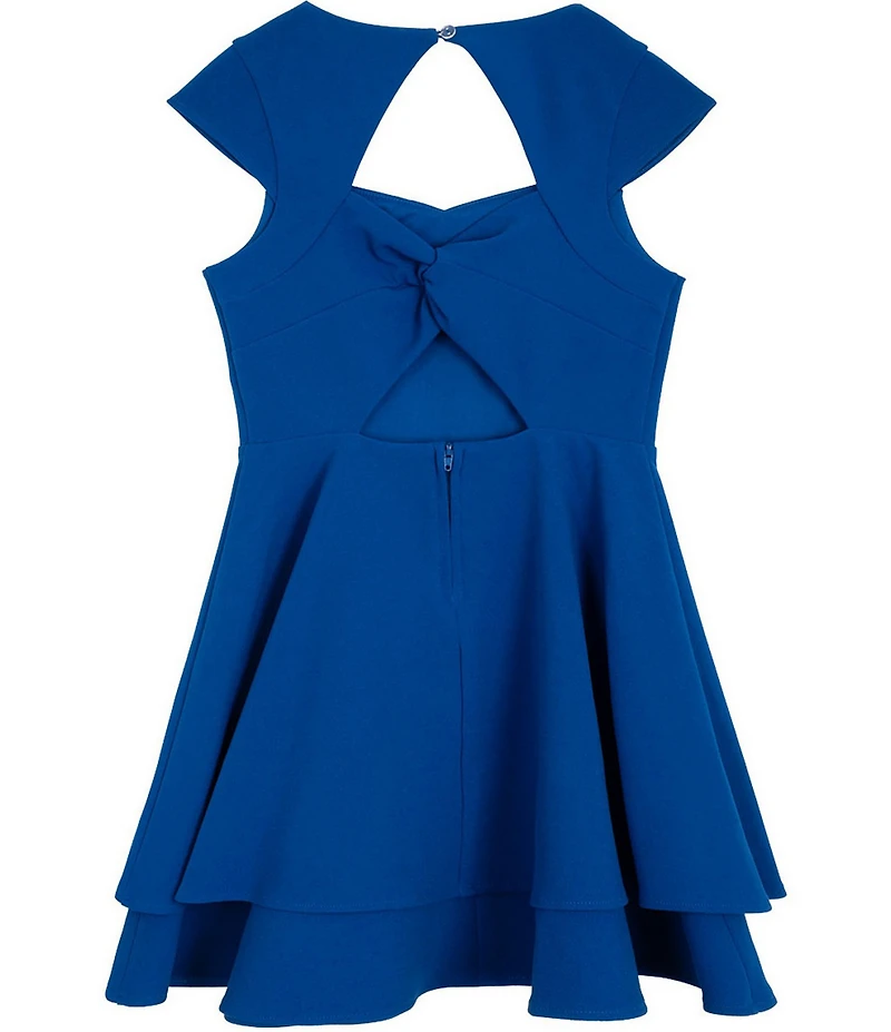 Rare Editions Big Girls Cap-Sleeve Tiered Fit & Flare Dress
