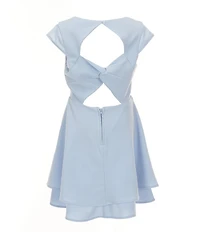Rare Editions Big Girls Cap-Sleeve Tiered Fit & Flare Dress