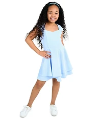 Rare Editions Big Girls Cap-Sleeve Tiered Fit & Flare Dress