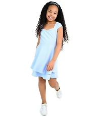 Rare Editions Big Girls Cap-Sleeve Tiered Fit & Flare Dress