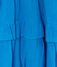 Rare Editions Big Girls Crocheted-Bodice/Ruffle-Tier Long Skirted Dress