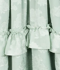 Rare Editions Big Girls Flutter-Sleeve Floral-Burnout Chiffon Tiered Long Dress