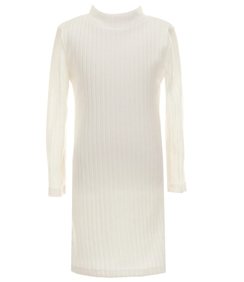 Rare Editions Big Girls Long Sleeve Fringe-Accented Jacket & Sleeveless Rib-Knit Shift Dress Set