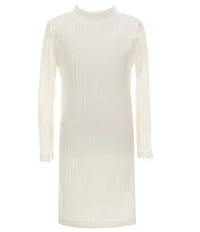 Rare Editions Big Girls Long Sleeve Fringe-Accented Jacket & Sleeveless Rib-Knit Shift Dress Set