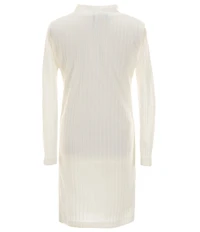 Rare Editions Big Girls Long Sleeve Fringe-Accented Jacket & Sleeveless Rib-Knit Shift Dress Set