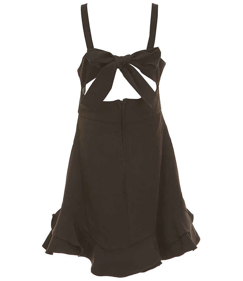 Rare Editions Big Girls Sleeveless Asymmertical-Ruffle-Hem Fit-And-Flare Dress