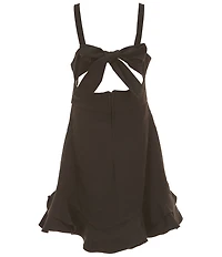 Rare Editions Big Girls Sleeveless Asymmertical-Ruffle-Hem Fit-And-Flare Dress