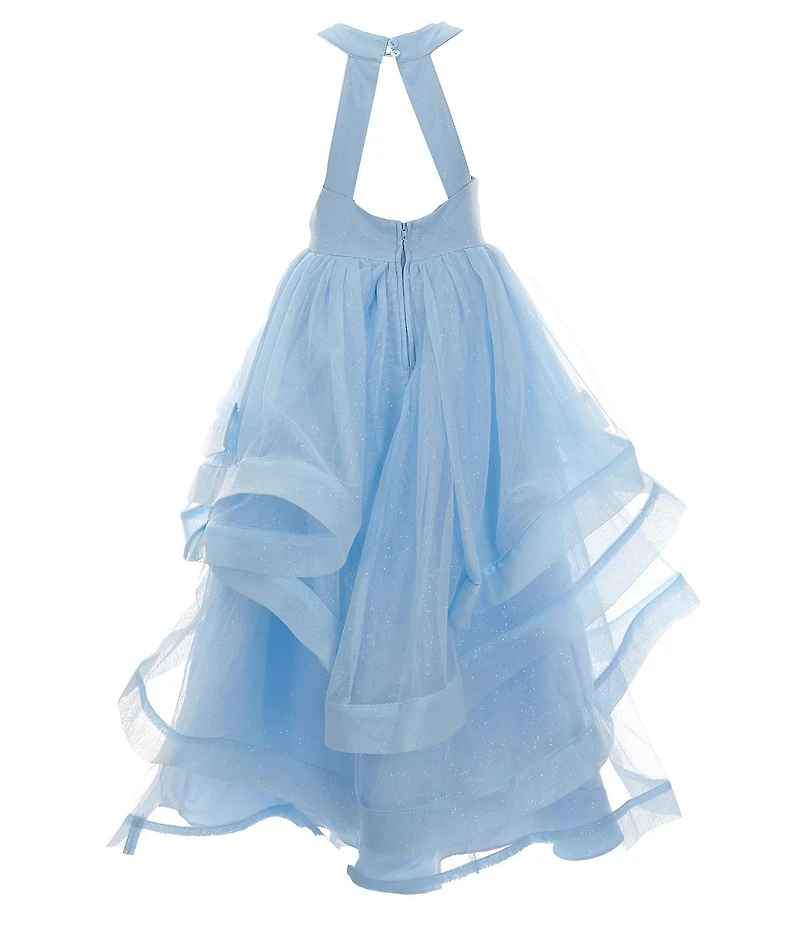 Rare Editions Big Girls Sleeveless Beaded Mesh Ballgown