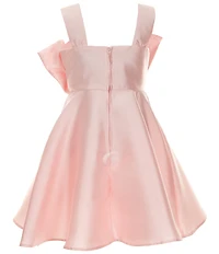 Rare Editions Big Girls Sleeveless Bow-Accented Mikado Fit & Flare Dress