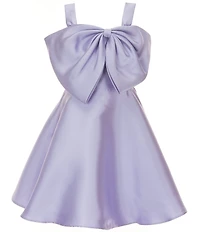 Rare Editions Big Girls Sleeveless Bow-Accented Mikado Fit & Flare Dress