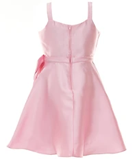 Rare Editions Big Girls Sleeveless Bow Accented Mikado Dress