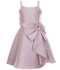 Rare Editions Big Girls Sleeveless Bow Accented Mikado Dress