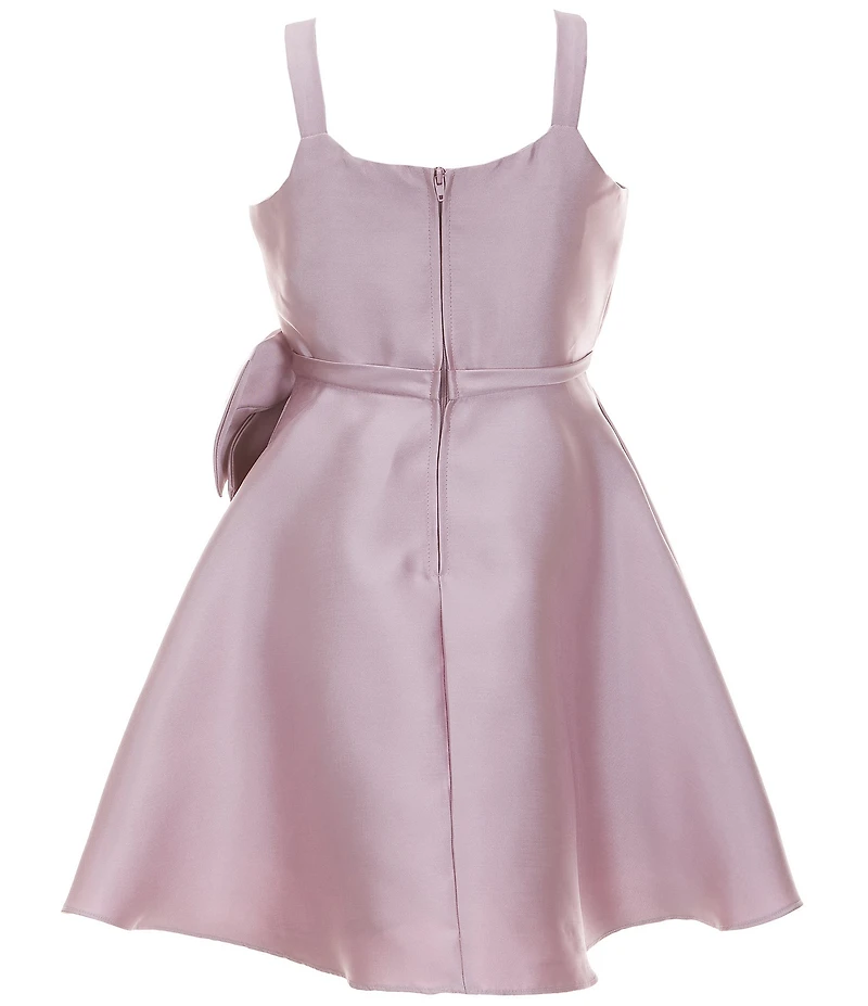 Rare Editions Big Girls Sleeveless Bow Accented Mikado Dress