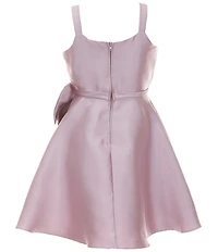 Rare Editions Big Girls Sleeveless Bow Accented Mikado Dress