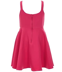 Rare Editions Big Girls Sleeveless Bow-Accented Scuba Fit & Flare Dress