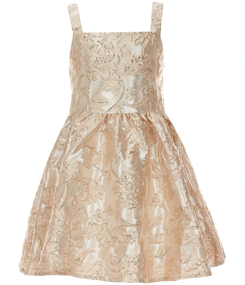 Rare Editions Big Girls Sleeveless Brocade Fit-And-Flare Dress