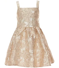 Rare Editions Big Girls Sleeveless Brocade Fit-And-Flare Dress