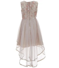 Rare Editions Big Girls Sleeveless Embroidered-Bodice/Cascading Skirted Ballgown