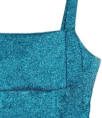 Rare Editions Big Girls Sleeveless Metallic Empire-Waist Dress
