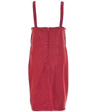Rare Editions Big Girls Sleeveless Overlapping-Skirted Metallic Dress