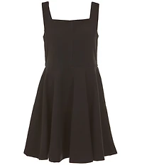 Rare Editions Big Girls Sleeveless Scuba Crepe Skater Dress