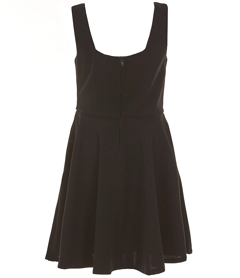 Rare Editions Big Girls Sleeveless Scuba Crepe Skater Dress