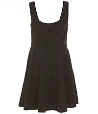 Rare Editions Big Girls Sleeveless Scuba Crepe Skater Dress