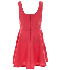 Rare Editions Big Girls Sleeveless Scuba Crepe Skater Dress