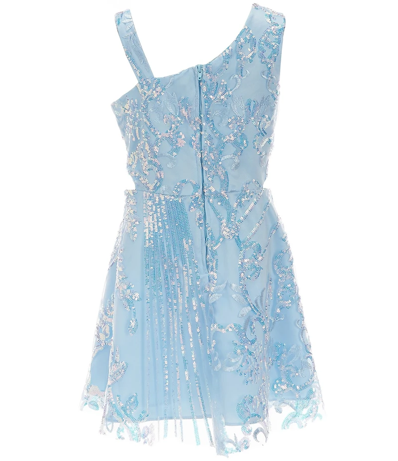 Rare Editions Big Girls Sleeveless Sequin-Embellished Fit & Flare Dress